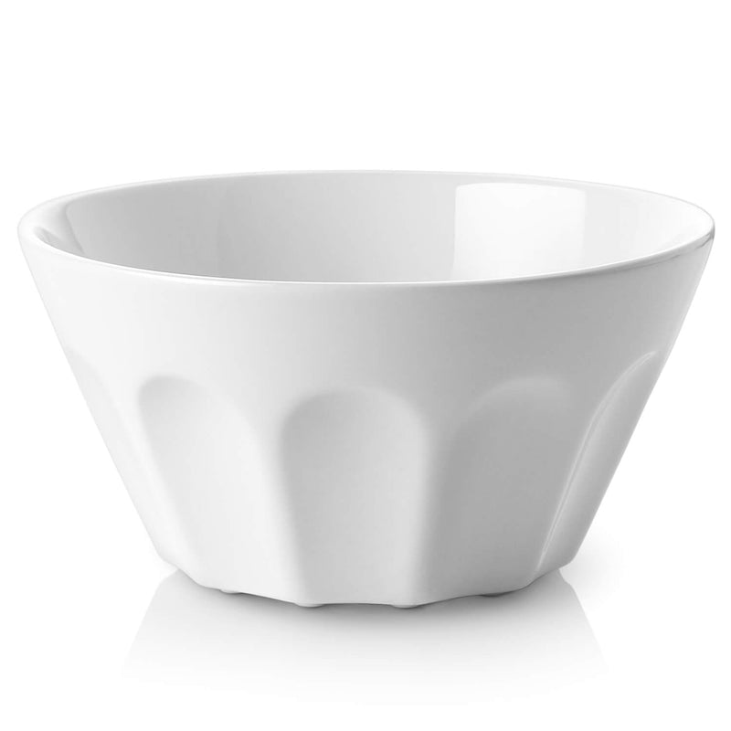 Ceramic Serving Soup Cereal Dessert Fruit Bowl Set of 4 - 31 Oz White.