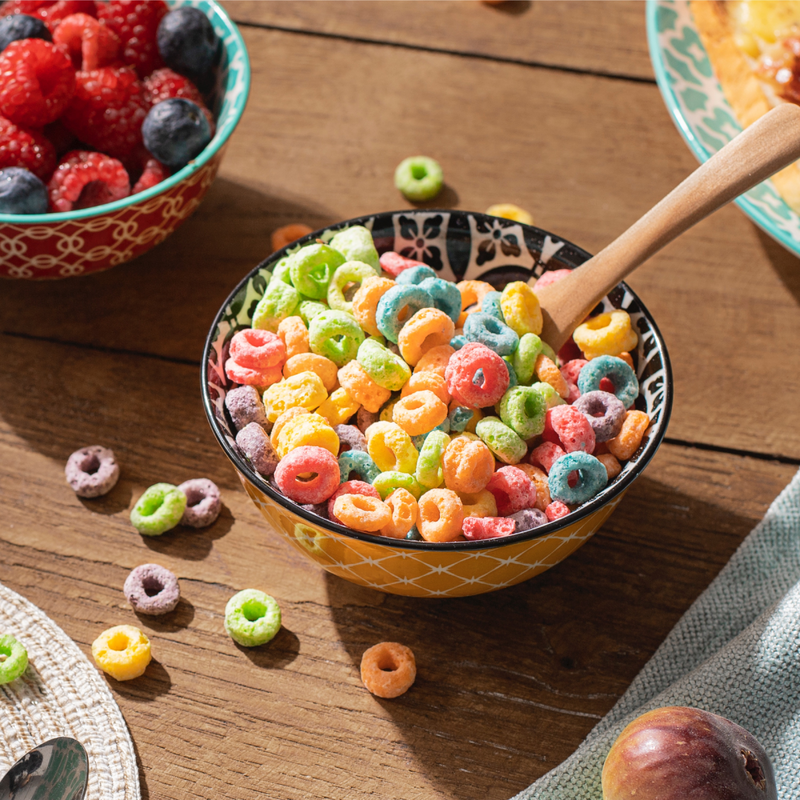 Ceramic Dessert Bowls Set of 6 - 10/23 Oz Colorful.