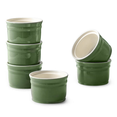 Ceramic Ramekin Bowls Set of 6 - 8 Oz New Day Collection.