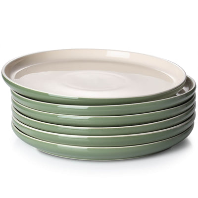 Ceramic Plate Set of 6 Piece - 10 Inches Green New Day.