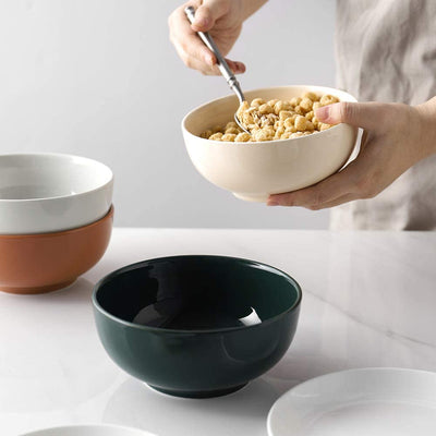 Ceramic Soup Cereal Salad Serving Bowls Set of 4 - 22 Oz Hot Assorted.