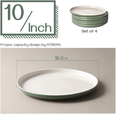 Ceramic Plate Set of 6 Piece - 10 Inches Green New Day.