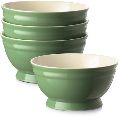 Ceramic Serving Cereal Soup Oatmeal Deep Bowls Set of 4 - 30 Oz.