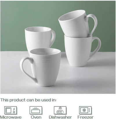 Ceramic Coffee Mugs Cups with Handle Set of 4/6 - 17 oz.