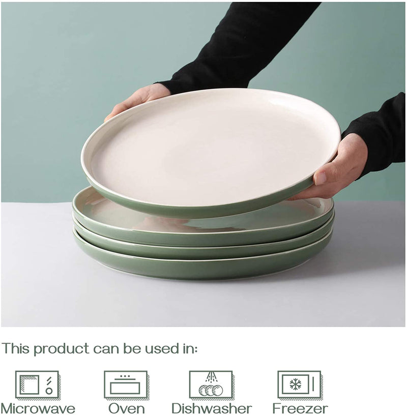 Ceramic Plate Set of 6 Piece - 10 Inches Green New Day.