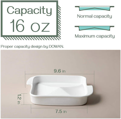 Ceramic Snack Candy Fruit Serving Plate Tray - 7.5 Inches White.