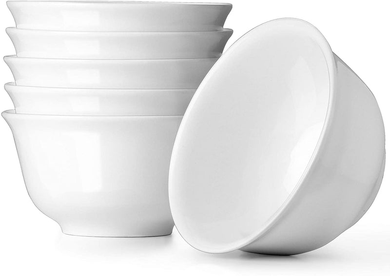 Large Ceramic Cereal Soup Serving Bowl Sets of 6 - 36 Oz White.