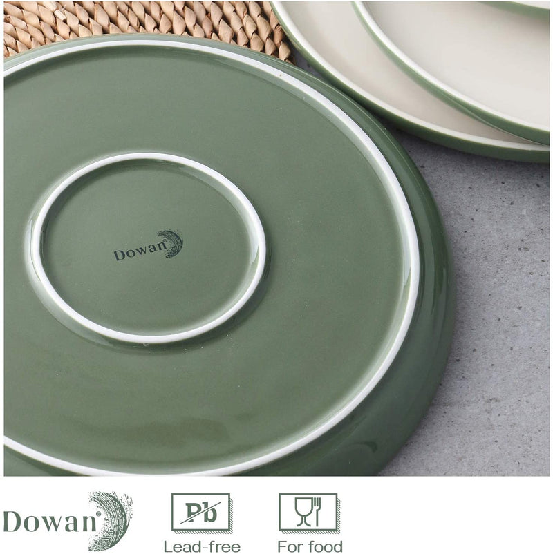 Ceramic Plate Set of 6 Piece - 10 Inches Green New Day.