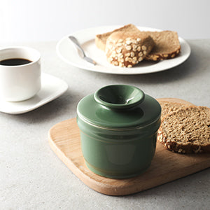 Ceramic Butter  Crock - 6 Oz New Day Collection.