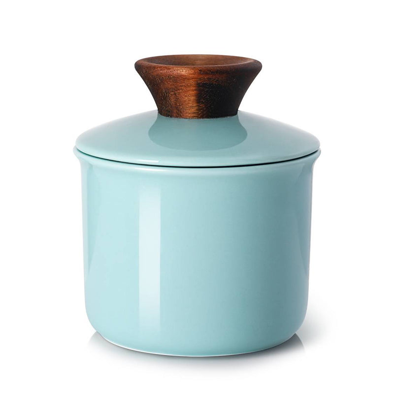 Ceramic Butter  Keeper Crock - Turquoise.