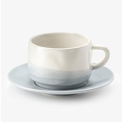 Ceramic Stackable Espresso Cups with Saucer Set of 4 - 3 Oz Leisure.