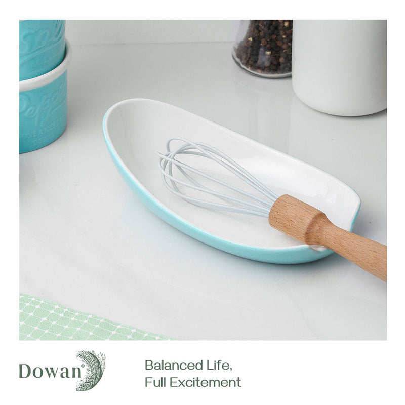 Large Spoon Rest for Stove Top - Turquoise.