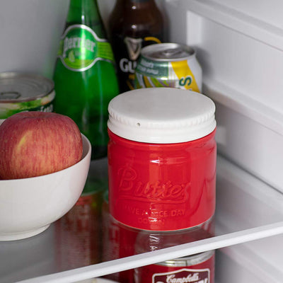 Ceramic French Butter  Keeper Crock with Lid - Red.