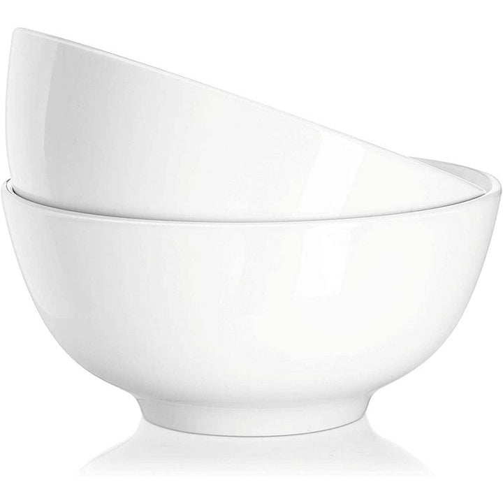 Ceramic Small Ice Cream Dessert Rice Bowl Set of 2 - 10/22/39 Oz White.