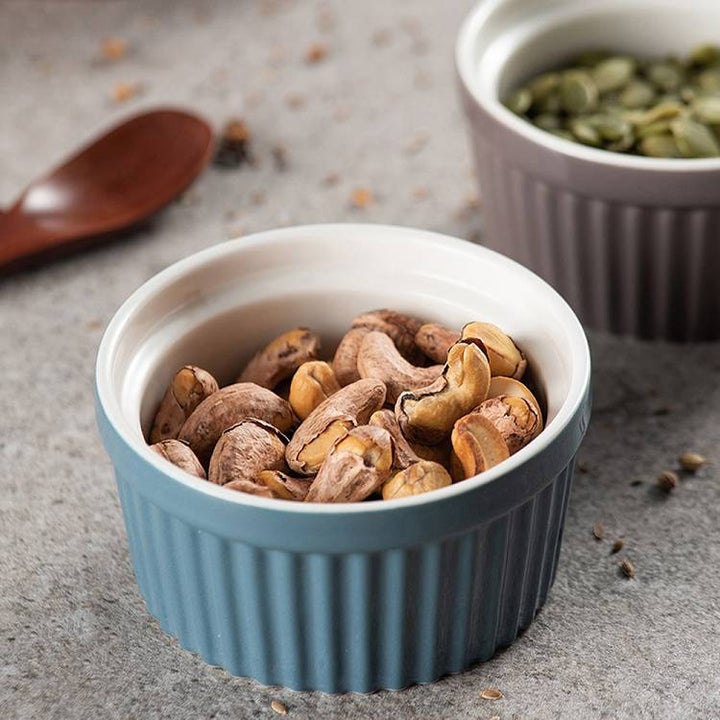 Ceramic Souffle Serving Ramekin Bowls Set of 6.