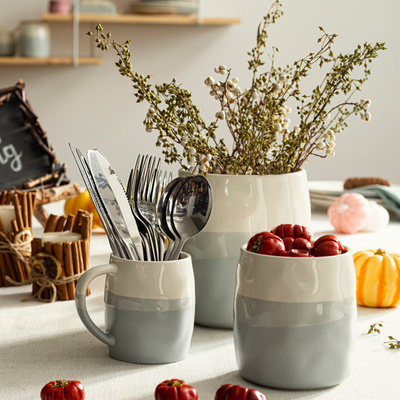 Ceramic Large Kitchen Utensil Holder - 5.5 Inches Leisure.