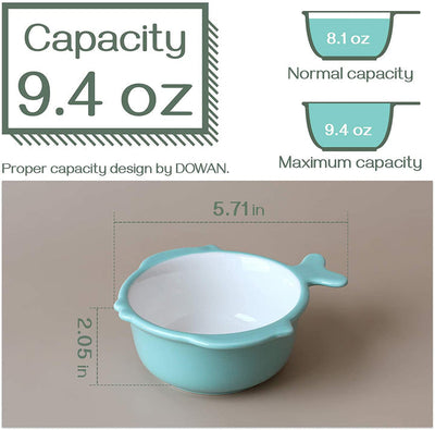 Ceramic Ramekin Bowls with Fish-shaped Tail Handle Set of 6 - 4 Oz White.